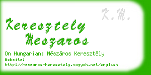 keresztely meszaros business card
